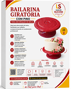 BAILARINA GIRATÓRIA COM PINO PARA DECORAÇÃO DE BOLO