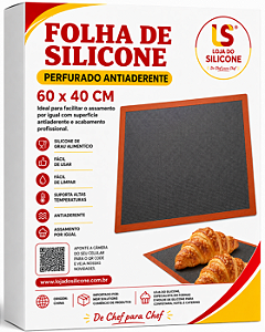 TAPETE DE SILICONE ANTIADERENTE PARA CONFEITARIA 60X40cm