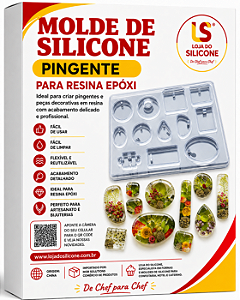 MOLDE DE SILICONE PINGENTES PARA RESINA EPÓXI