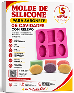 MOLDE DE SILICONE MULT FUNÇÃO SABONETE E SOBREMESA