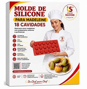 FORMA DE SILICONE PARA MADELEINE 18 CAVIDADES