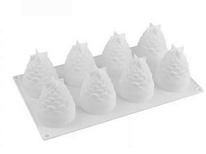 MOLDE DE SILICONE MODELO ABACAXI PARA DOCES E SOBREMESAS