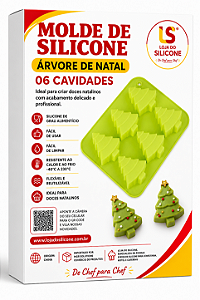 MOLDE DE SILICONE 06 CAVIDADES PARA DOCES DE NATAL