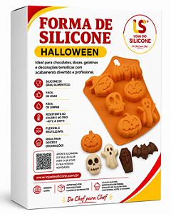 MOLDE DE SILICONE HALLOWEEN PARA DOCES E CHOCOLATE