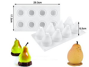 MOLDE DE SILICONE PERA PARA DOCES E SOBREMESAS