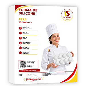 MOLDE DE SILICONE PERA PARA DOCES E SOBREMESAS