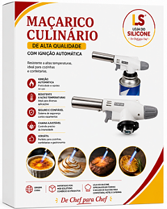 MAÇARICO CULINARIO COM IGNIÇÃO AUTOMÁTICA A GÁS BUTANO