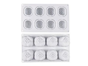 MOLDE DE SILICONE CAQUI PARA SOBREMESAS E DOCES