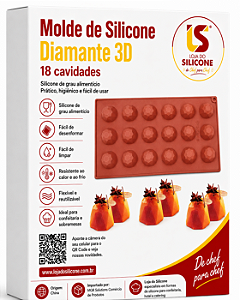 MOLDE DE SILICONE DIAMANTE 18 CAVIDADES