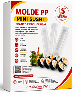 MOLDE MINI SUSHI PARA FESTAS KIT COMPOSTO DE 3 PEÇAS