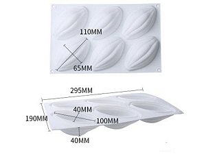 MOLDE DE SILICONE CACAU PARA DOCES E SOBREMESAS