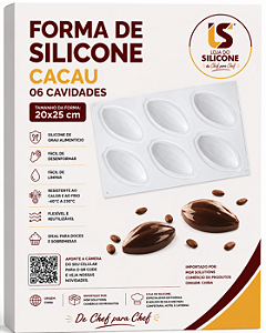 MOLDE DE SILICONE CACAU PARA DOCES E SOBREMESAS