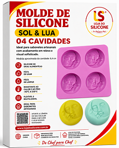 MOLDE DE SILICONE PARA SABONETE SOL & LUA