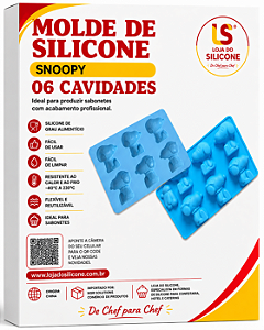 MOLDE DE SILICONE SNOOPY PARA CHOCOLATE