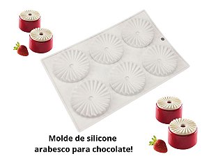MOLDE DE SILICONE  FRISADO PARA ARABESCO DE CHOCOLATE