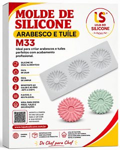 MOLDE ARABESCO PARA CHOCOLATE 3 CAVIDADES