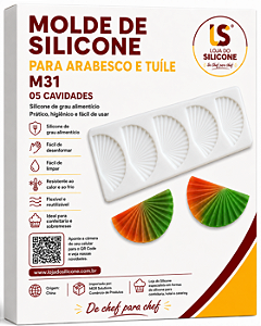 MOLDE DE SILICONE 5 CAVIDADES LEQUES