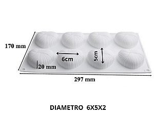 MOLDE DE SILICONE CORAÇÃO PARA SOBREMESAS FINAS
