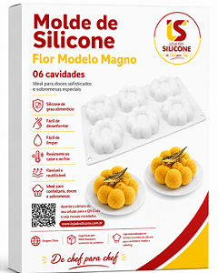 MOLDE DE SILICONE FLOR PARA DOCES E SOBREMESAS