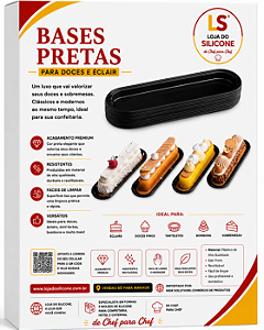 BASES PRETAS PARA ÉCLAIR KIT COM 25 UNIDADES