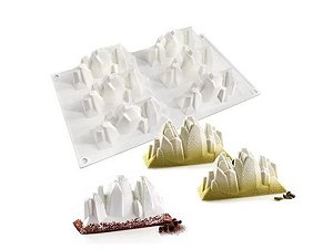 MOLDE DE SILICONE MONTANHA PARA DOCES E SOBREMESAS