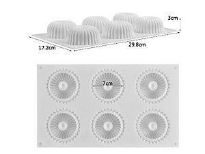 MOLDE DE SILICONE CHIFFON PARA MOUSSES  DOCES E SOBREMESAS