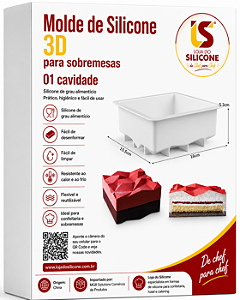 FORMA DE SILICONE 3D PARA SOBREMESAS FRANCESA