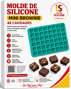 MOLDE DE SILICONE CUBOS PARA BROWNIE OU MINI PÂTISSERIE