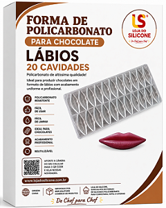 MOLDE DE POLICARBONATO FORMATO BOCA PARA CHOCOLATE
