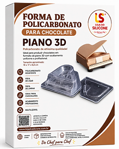 MOLDE DE POLICARBONATO PIANO PARA CHOCOLATE