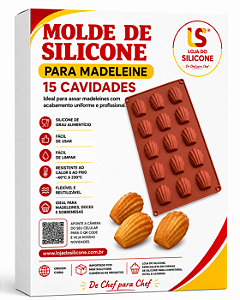 FORMA DE SILICONE PARA MINI MADELEINE 15 CAVIDADES