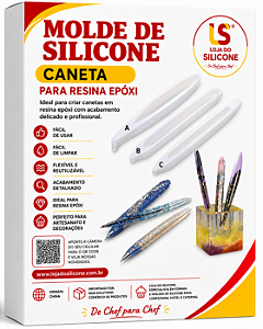 MOLDE DE SILICONE CANETA PARA RESINA EPOXI