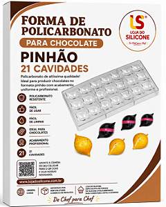 FORMA DE POLICARBONATO PINHÃO PARA BOMBONS DE CHOCOLATE