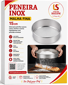 PENEIRA INOX MALHA FINA PRÁTICA E VERSÁTIL