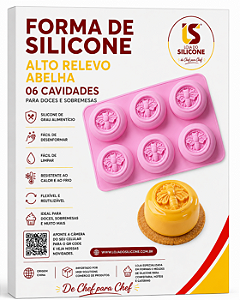 MOLDE DE SILICONE ALTO RELEVO ABELHA PARA SABONETE