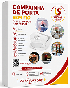 CAMPAINHA DE PORTA SEM FIO COM 32 MUSICAS COM SENSOR