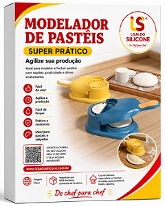 MODELADOR DE PASTÉIS DOIS EM UM SUPER PRÁTICO