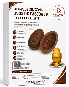MOLDE DE SILICONE PARA OVOS DE PÁSCOA MODELO 07
