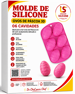 MOLDE DE SILICONE PARA OVOS DE PÁSCOA 07cm
