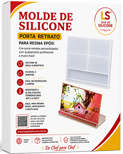 MOLDE DE SILICONE RETANGULAR PORTA RETRATO PARA RESINA EPÓXI