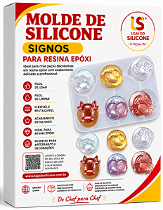 MOLDE DE SILICONE SIGNOS PARA RESINA EPOXI