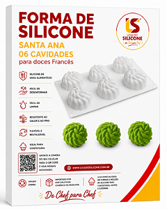 MOLDE DE SILICONE SANTA ANA FLOR PARA MOUSSES E SOBREMESAS