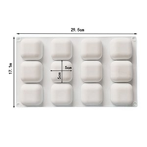 FORMA DE SILICONE MINI TRAVESSEIRO PARA DOCES E SABONETES