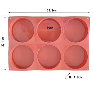 MOLDE DE SILICONE CILINDRICO PARA HAMBURGUER DOCES E SOBREMESAS