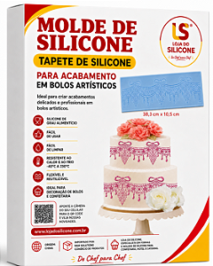 TAPETE DE SILICONE PARA DECORAÇÃO DE BOLOS ARTÍSTICOS