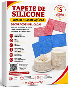 TAPETE DE SILICONE PARA DECORAÇÃO DE BOLOS