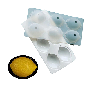 FORMA DE SILICONE 3D LIMÃO SICILIANO CONJUNTO  2 PEÇAS