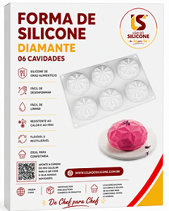 MOLDE DE SILICONE DIAMANTE 6 CAVIDADES PARA DOCES