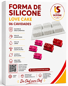 LOVE SILICONE CAKE MOLDE 6 CAVIDADES
