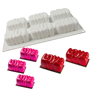 LOVE SILICONE CAKE MOLDE 6 CAVIDADES